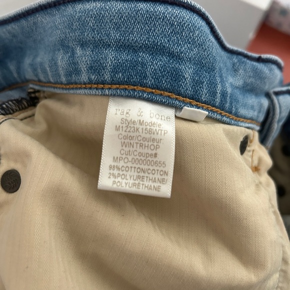 rag & bone Slim Fit 2 Jeans - Light Blue Winthrop - Picture 5 of 6